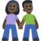 Man and Woman Holding Hands - Black emoji on Facebook
